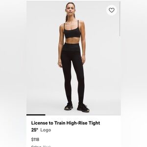 Lululemon license to train legging